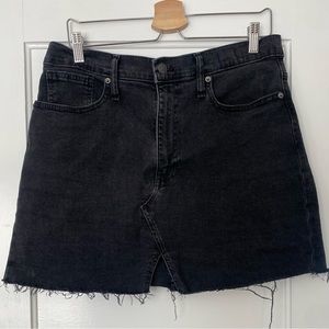 Madewell Black Denim Mini Skirt